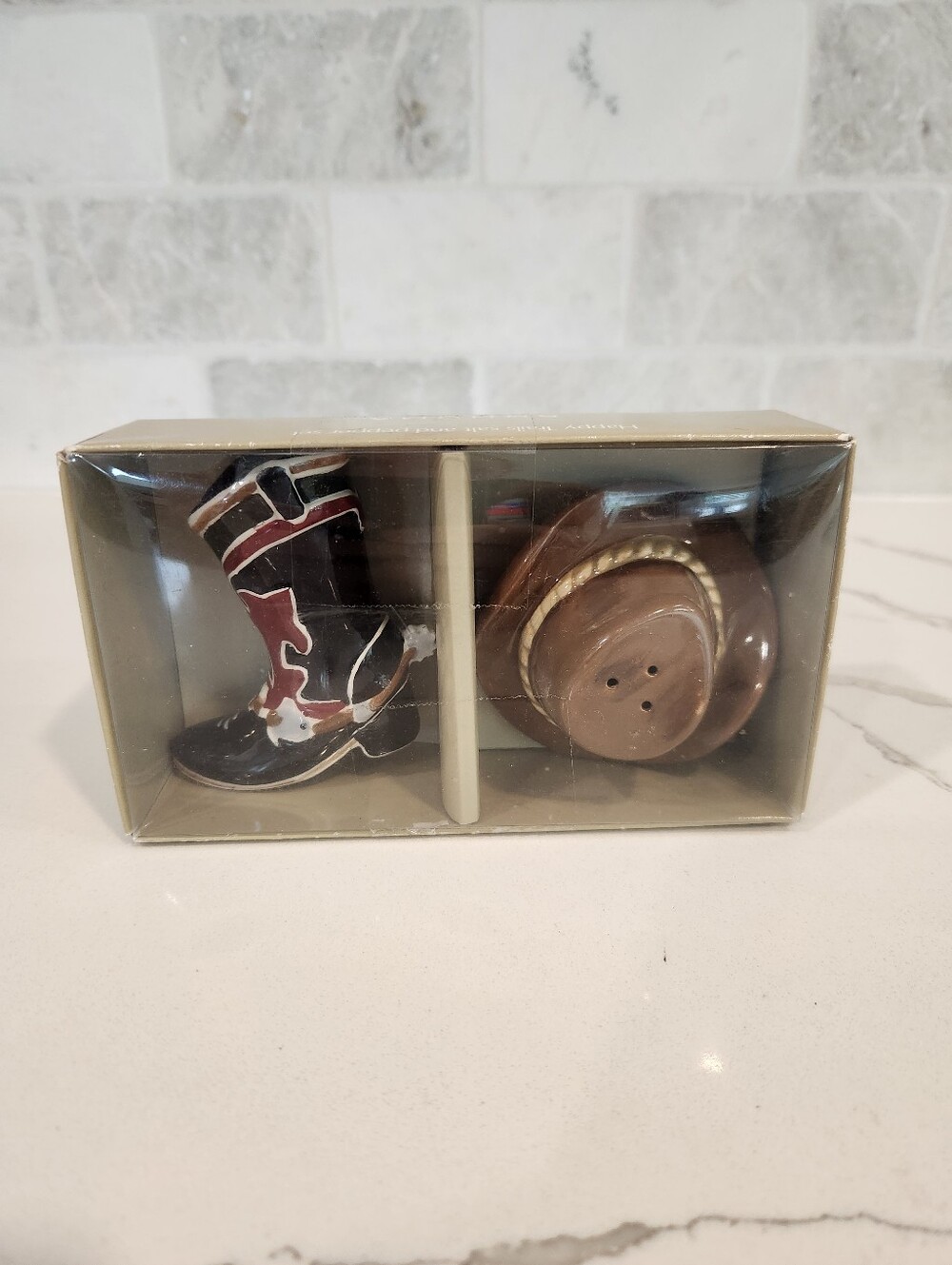 Vintage Sonoma Happy Trails Salt And Pepper Shakers Set Western Americana Decor